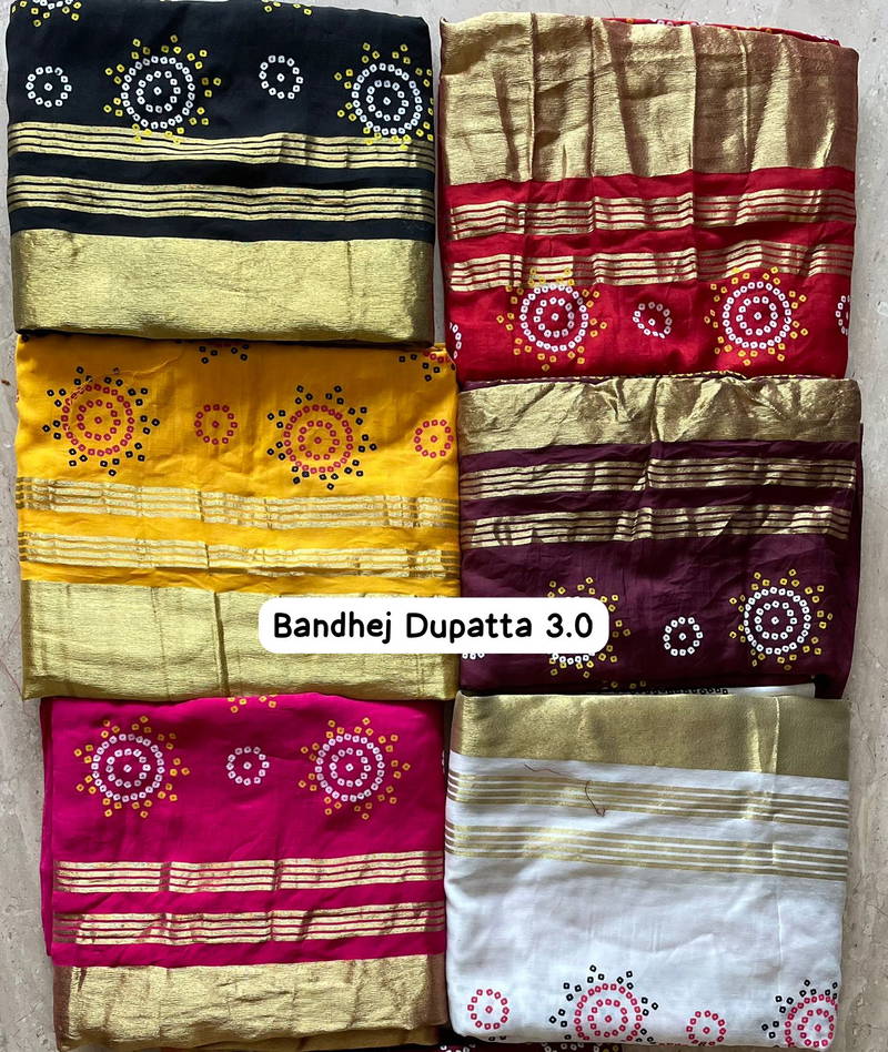 Banno Dupatta Vol 3 Designer Print Bandhej Dupatta Wholesale Market In Surat
